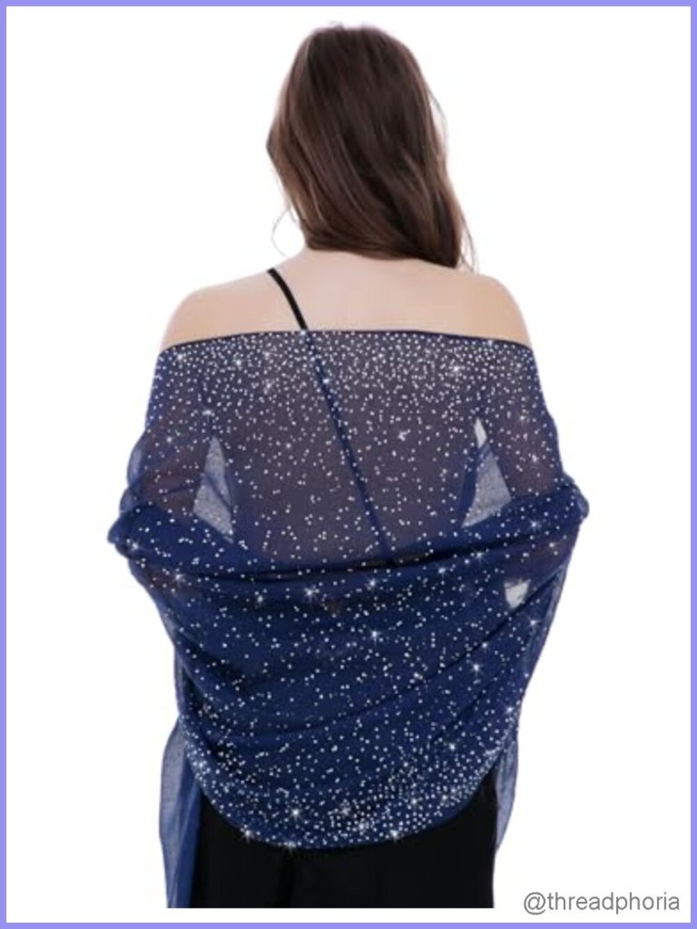 Starry Night Shawl for Evening Dresses Women Formal Wear Scarf Wrap Polyester